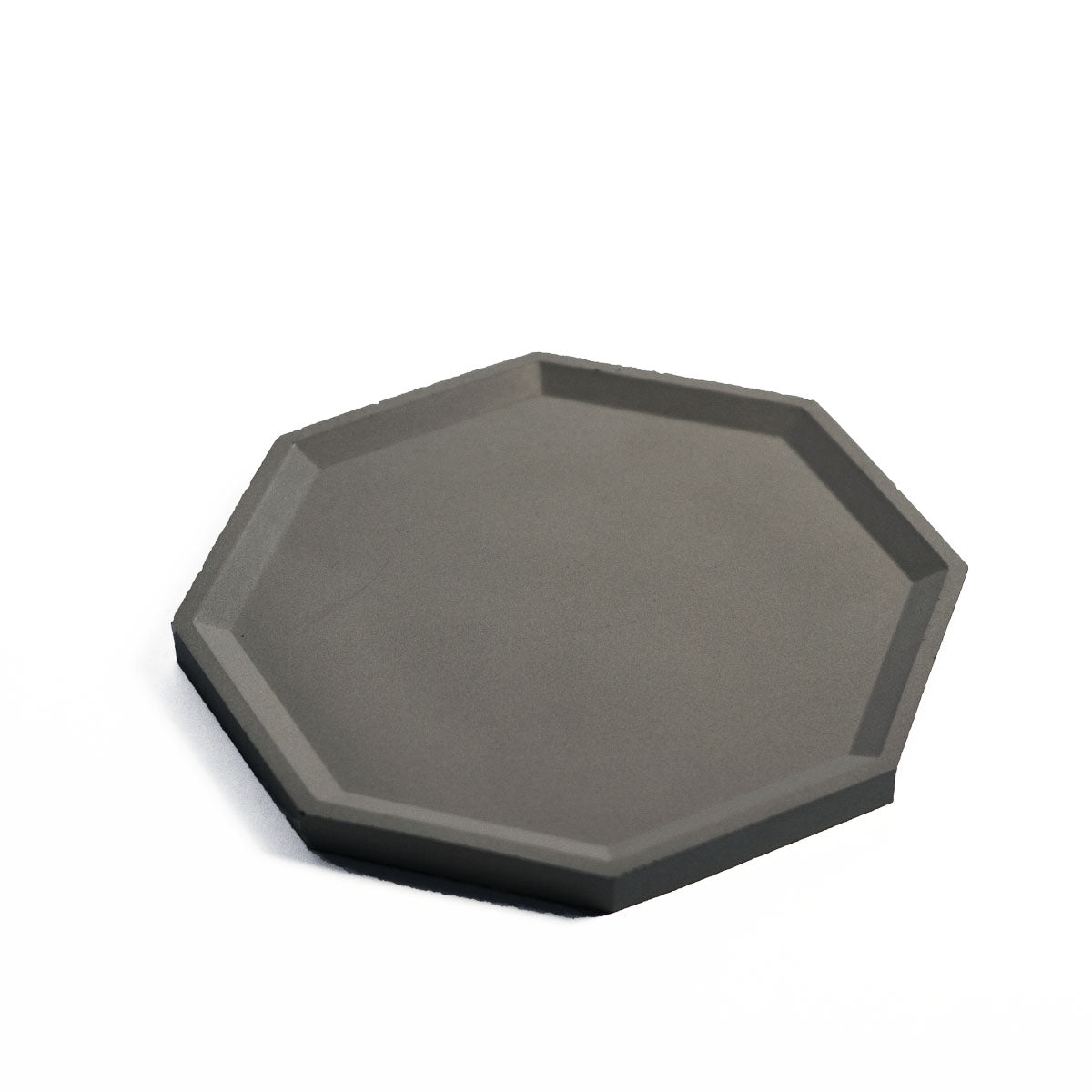 Concrete Grey Octagon Tray (Large)