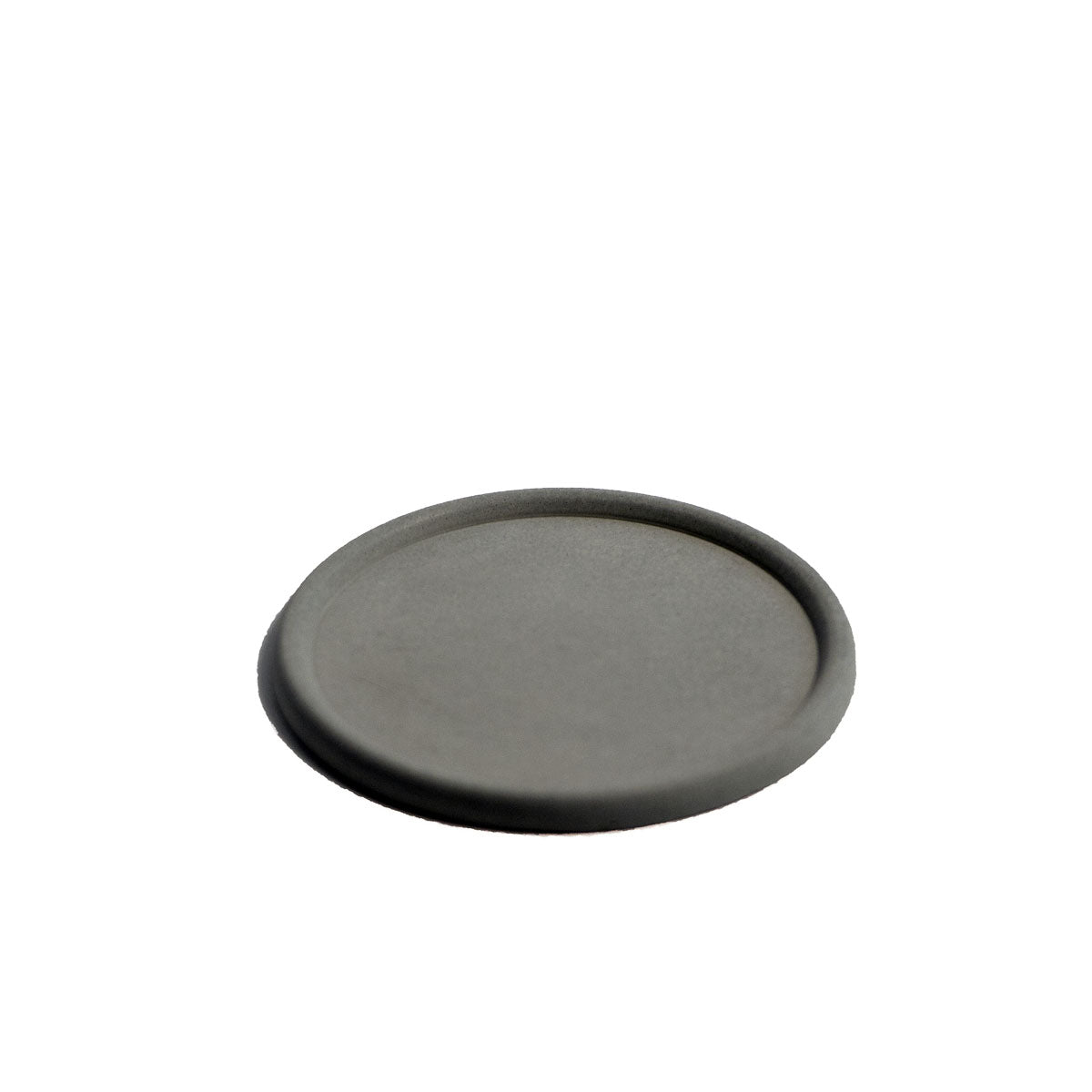 Concrete Charcoal Round Tray