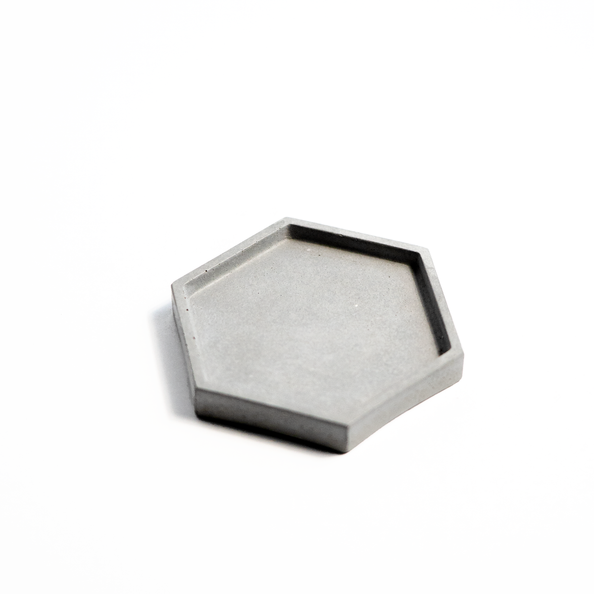 Concrete White Hexagon Tray