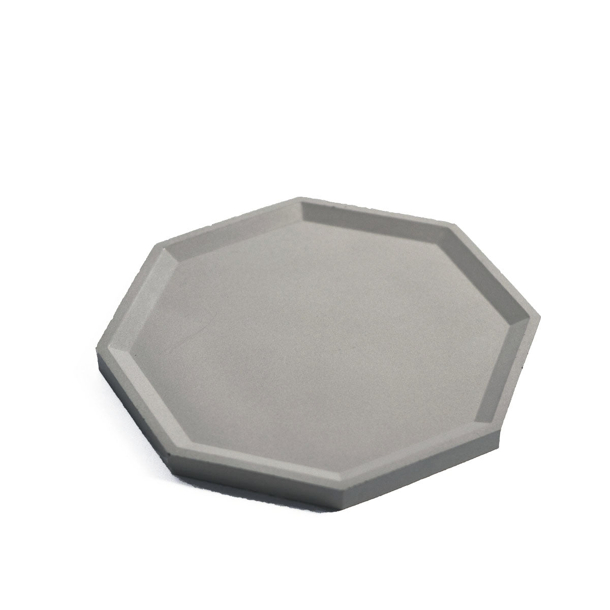 Concrete White Octagon Tray (Large)